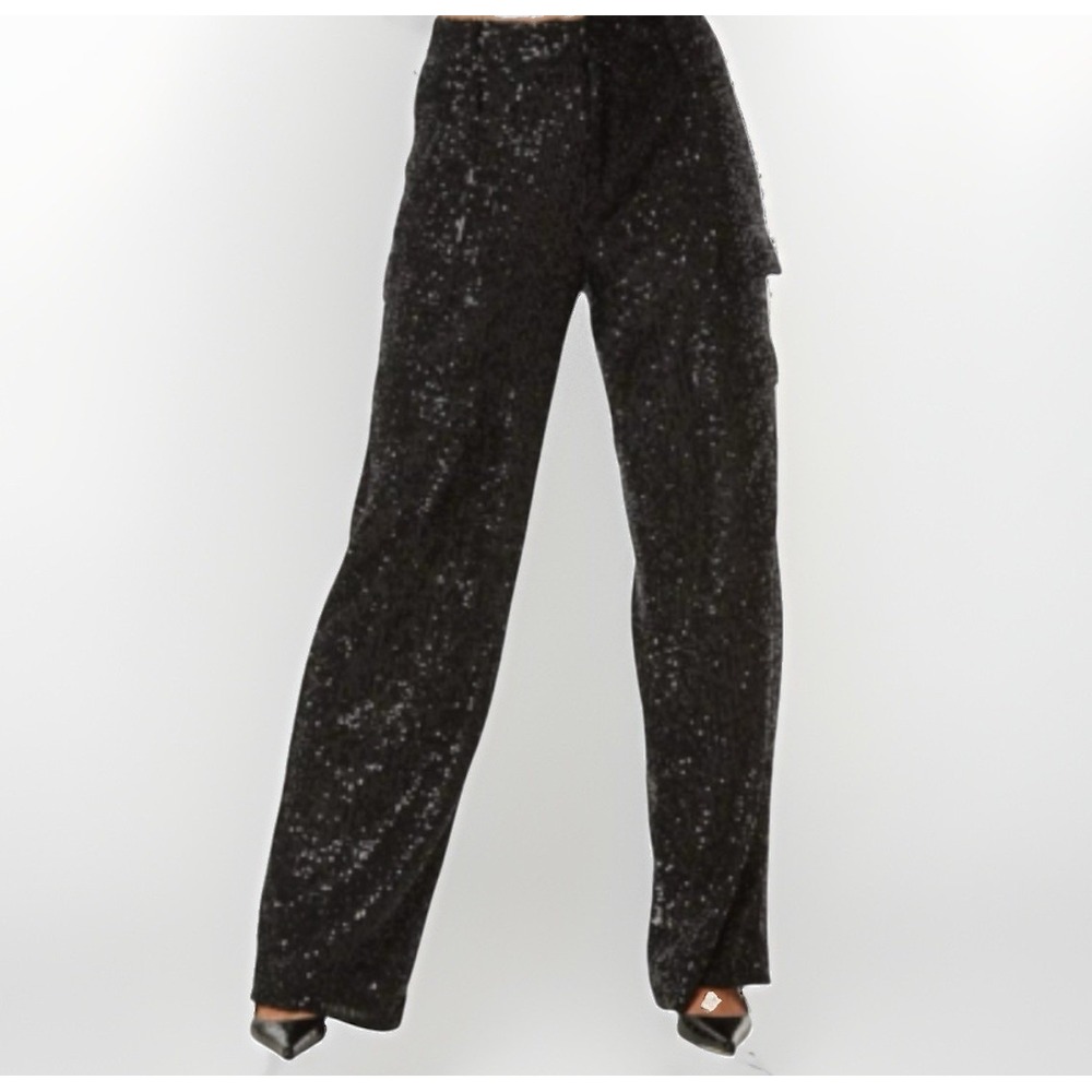 Noli sequins cargo style wide leg pants